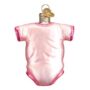 PINK BABY ONESIE GLASS ORNAMENT – OLD WORLD CHRISTMAS